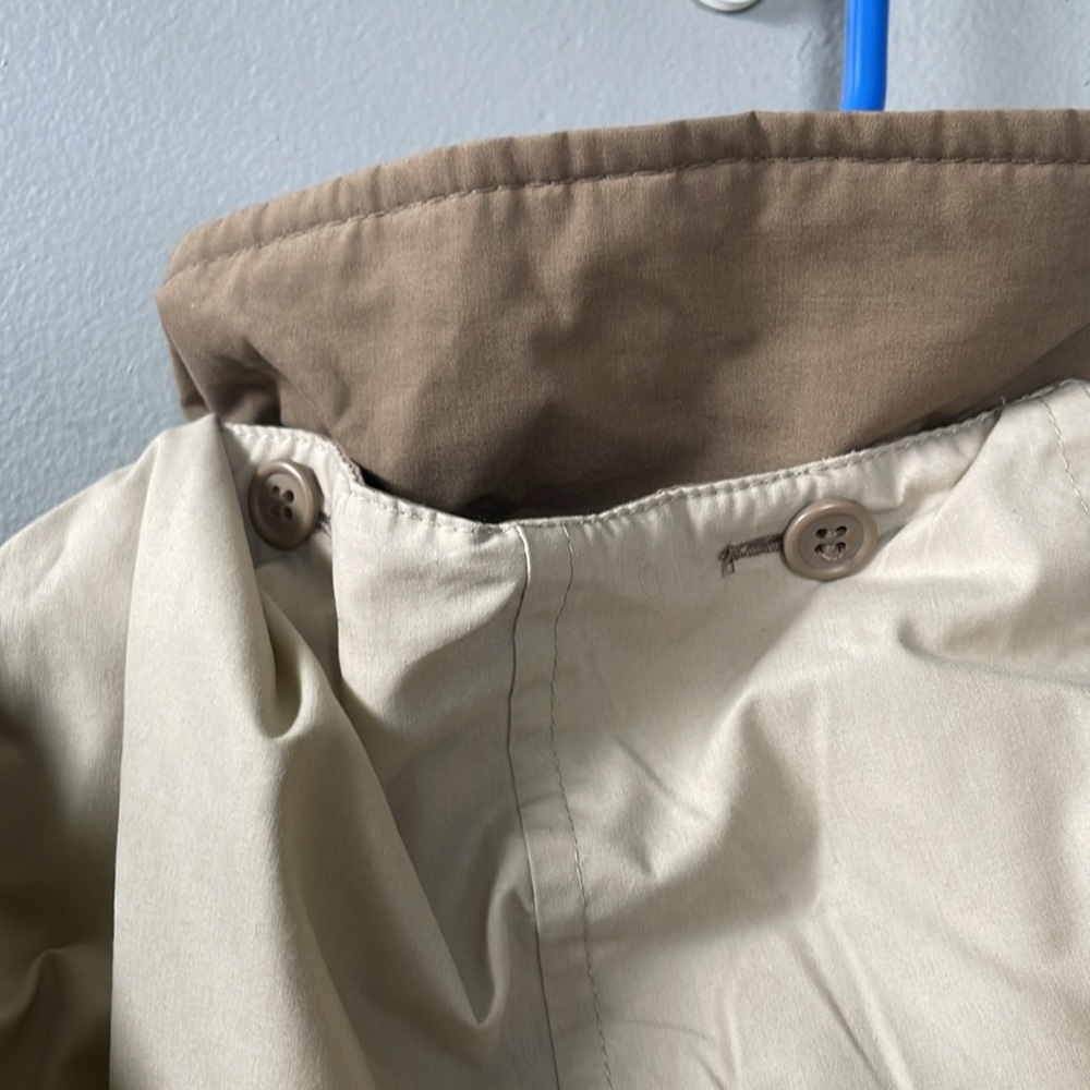 London Fog Men’s Small Tan Hooded Removable Liner Coat career Gorpcore hiking - Picture 6 of 9